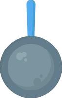 Empty frying pan, illustration, vector on white background.