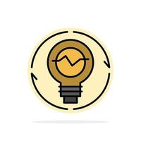 Bulb Concept Generation Idea Innovation Light Light bulb Abstract Circle Background Flat color Icon vector