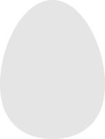 White egg, illustration, vector on a white background.