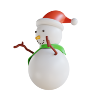 3d illustration snow man png