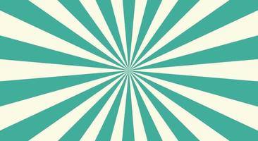 Sunlight wide retro faded background.turquoise colors. Retro background with rays or stripes in the center. Magic Sun beam ray pattern. Turquoise and green colors. flat style. vector