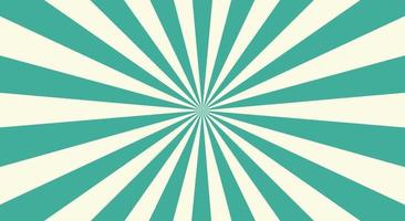 Sunlight wide retro faded background.turquoise colors. Retro background with rays or stripes in the center. Magic Sun beam ray pattern. Turquoise and green colors. flat style. vector