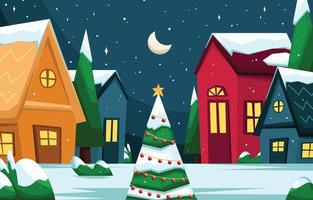 Cute Winter Christmas Background vector