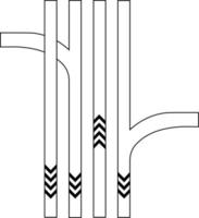 orientación Indicadores de dirección aplicados al piso. ilustración vectorial de contorno vector