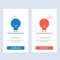 Light Bulb Basic Ui  Blue and Red Download and Buy Now web Widget Card Template vector