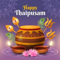 feliz concepto de thaipusam vector