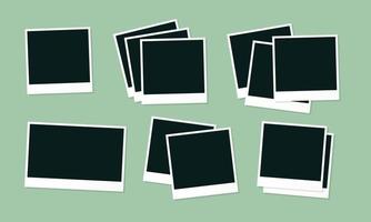 Blank Empty Photo Picture Frames Vector Icon Template