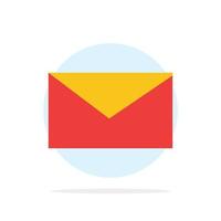 Mail Email School Abstract Circle Background Flat color Icon vector