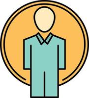User Id Login Image  Flat Color Icon Vector icon banner Template