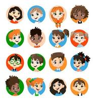 Kids avatar collection. vector