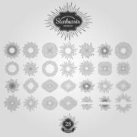 Set of vector starbursts for vintage logos.