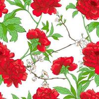 Floral pattern with flowers. vector