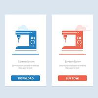 Coffee Electric Home Machine  Blue and Red Download and Buy Now web Widget Card Template vector