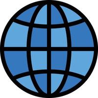 World Globe Internet Design  Flat Color Icon Vector icon banner Template