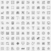 100 iconos de negocios para web y material impreso vector