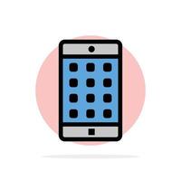 Application Mobile Mobile Application Password Abstract Circle Background Flat color Icon vector