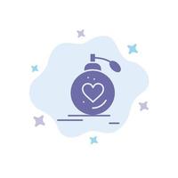 Love Marriage Passion Perfume Valentine Wedding Blue Icon on Abstract Cloud Background vector