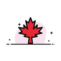 Canada Leaf Maple  Business Flat Line Filled Icon Vector Banner Template