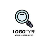 Find Search View Glass Business Logo Template Flat Color vector