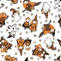 Halloween seamless vector pattern.