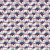 Vector pattern with rainbow.