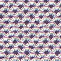 Vector pattern with rainbow.