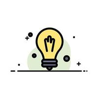 Bulb Idea Science  Business Flat Line Filled Icon Vector Banner Template