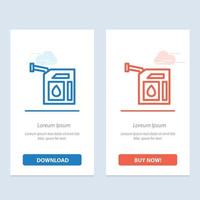 Car Gas Petrol Station  Blue and Red Download and Buy Now web Widget Card Template vector