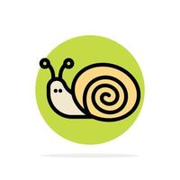 Bug Easter Snail Spring Abstract Circle Background Flat color Icon