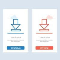 Arrow Dawn Download  Blue and Red Download and Buy Now web Widget Card Template vector