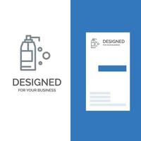 Cleaning Detergent Product Grey Logo Design and Business Card Template vector