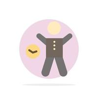Exercise Gym Time Health Man Abstract Circle Background Flat color Icon vector