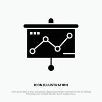 Chart Presentation Graph Projector solid Glyph Icon vector