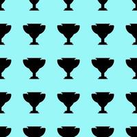 Vector seamless pattern of winner cup on vibrant blue background. Modern illustration perfect for web sites, textile, clothing, postcards