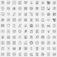 100 iconos de negocios para web y material impreso vector