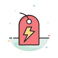 Tag Sign Power Energy Abstract Flat Color Icon Template vector