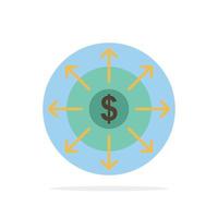 Budget Banking List Cash Abstract Circle Background Flat color Icon vector