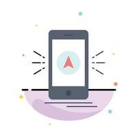 navigation app camping gps location Flat Color Icon Vector