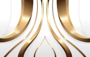 Gold Wave In White Background vector
