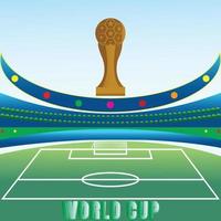diseño de fondo de la copa mundial de fútbol 2022 vector