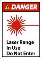 Danger Laser Range In Use Do Not Enter Sign vector