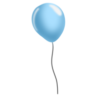 blauer aquarellgeburtstagsballon png