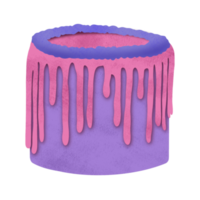 pastel de cumpleaños de acuarela png