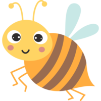 Cute bee. Winged insect, wasp png