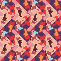 Kaleidoscope seamless pattern in doodle style. Hand drawn optical illusions mosaic ornament. vector