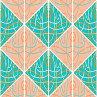 Arabic style mosaic seamless pattern. Decorative abstract lines ornament. vector