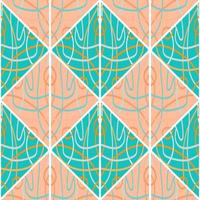 Arabic style mosaic seamless pattern. Decorative abstract lines ornament. vector