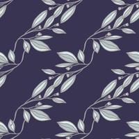 Romantic leaves and flower seamless pattern. Vintage style floral wallpaper. Cute plants endless backdrop vector