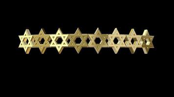 Animation of Jewish star with glow video