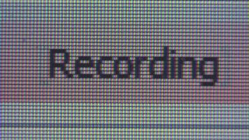 Tonaufnahmeanzeige auf dem Monitor video